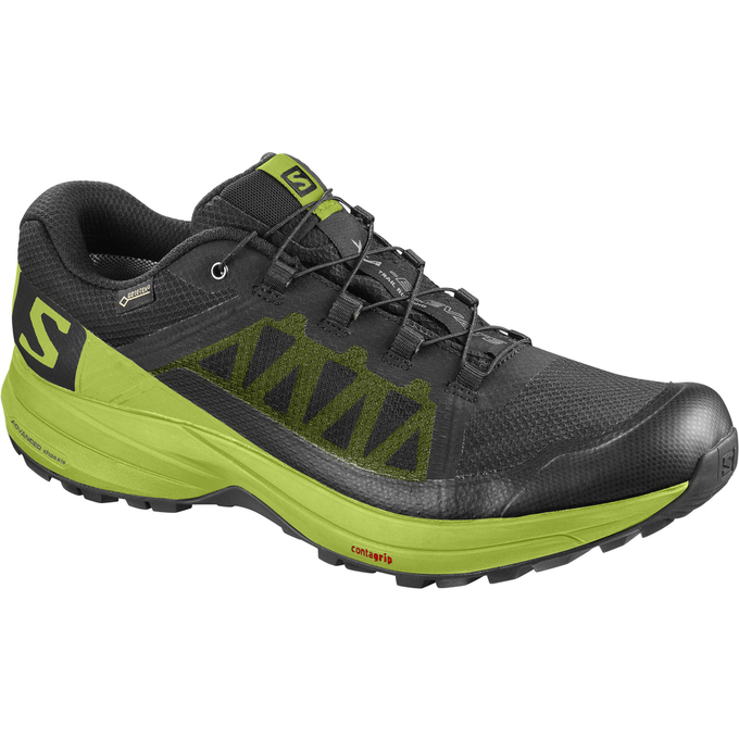 Zapatillas Trail Running Salomon Hombre Negras / Verde Oscuro - Salomon Argentina XA ELEVATE GTX® ,3